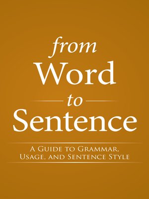cover image of From Word to Sentence
